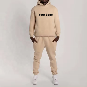 Conjunto de Chándal de Dos Piezas de Alta Calidad para Hombre, Felpa de Algodón Grueso, Conjunto de Sudadera con Capucha Extra Grande Personalizada para Invierno, Pantalones Deportivos para Hombre - Product Image 1