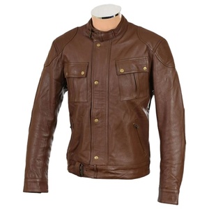 Chaqueta de Cuero de Alta Calidad, Resistente al Viento, Transpirable, de Secado Rápido, con Logotipo Personalizado, Bolsillos Decorativos, Estilo Urbano, Impermeable - Product Image 1