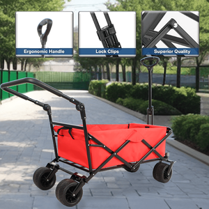Carrito de jardín de parque utilitario de Color personalizado, carrito de Camping plegable para picnics al aire libre y playas, vagón de Camping portátil - Product Image 6
