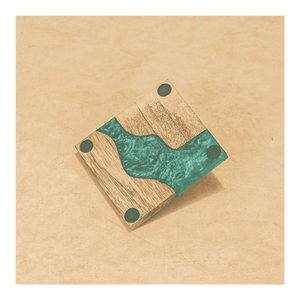 Juego de posavasos de resina de madera hecho a mano, posavasos redondo y cuadrado para bebidas, portavasos, posavasos para té, comedor, cocina, accesorio de mesa moderno - Product Image 2