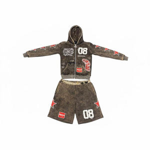 Ensemble deux pièces d'été pour femme, tenues personnalisées avec logo, short et crop top, ensemble décontracté pour femme, ensembles de sweats à capuche zippés pour femme - Product Image 4