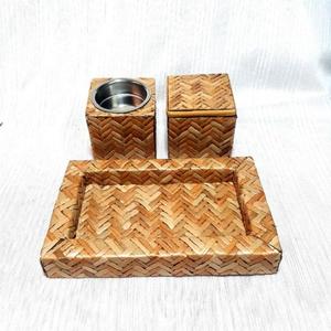 Brûleur à encens Bukhoor élégant en laiton et rotin de haute qualité, boîte et plateau Mubkhar de forme ovale pour le Ramadan, l'Aïd, les fêtes, Mubkhar tendance - Product Image 4