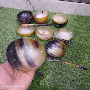 New Design OX Horn Bowl Indian Natural Ox Horn Bowls - Product Image 3