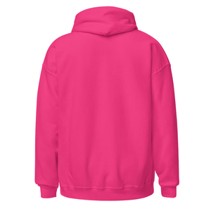 Sweat-shirt à capuche unisexe rose vif avec motif brodé circulaire, en molleton, à manches longues, décontracté, pour l'hiver - Product Image 2