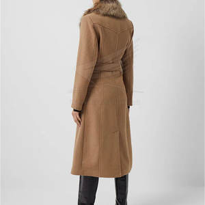 Manteau long d'hiver pour femme, coupe droite, en toile respirante, best-seller - Product Image 5