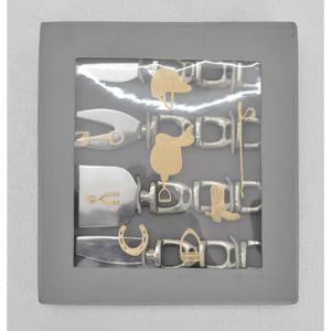 Juego de Cubiertos de Alta Calidad con Mangos Estilo Estribo de Caballo, 5 Piezas, Juego de Cubiertos Plateados en Caja de Regalo, Aptos para Alimentos, para Fiestas y Uso en Mesa - Product Image 4