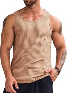 Nueva Camiseta sin Mangas para Hombre, Camiseta de Punto con Cuello Redondo a Rayas, Camiseta Transpirable Informal, Fabricación Bajo Demanda, ODM OEM - Product Image 5