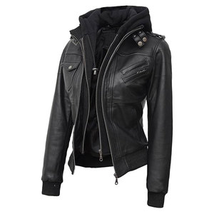 Chaquetas de Invierno Tipo Bomber para Mujer, Tejidas en Piel de Oveja Negra, 100% Alta Calidad, Precio al por Mayor, OEM 2025, Más Vendidas, RTS - Product Image 1