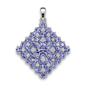 Pendentif en or massif 14 carats à grappe radiale pour bijoux fins unisexes, couleur or blanc, luxe certifié, personnalisable OEM ODM, vente en gros aux États-Unis - Product Image 1