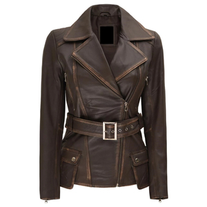 Veste en cuir unisexe, nouvelle arrivée, veste en cuir de haute qualité pour femmes, vente en gros, nouveau design, veste en cuir tendance. - Product Image 4