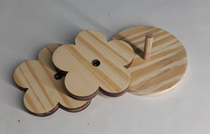 Posavasos modernos de grano de madera, posavasos artísticos de resina y madera con acabado pintado para decoración del hogar y regalos de negocios - Product Image 6