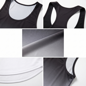 <b>Men</b> Sublimation Printed <b>Stringer</b> Top 160 GSM Cotton Polyester Lightweight Tank Top Quick Dry Gradeint Print <b>Men</b> Gym <b>Vest</b> - Product Image 6