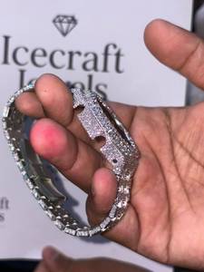 Custom Full Iced Moissanite Diamond <b>Watch</b> <b>Case</b> Luxury Hip Hop <b>Watch</b> <b>Case</b> Premium Stone Setting Jewelry Style - Product Image 4