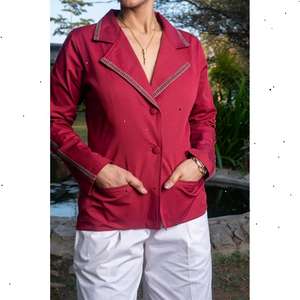 Ensemble coordonné blazer élégant pour femme, pantalon large tie-dye avec veste, tenue moderne pour le bureau ou les occasions décontractées - Product Image 3