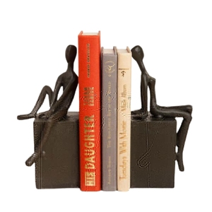 Factory Direct Wholesale Decorative Metal Music <b>Note</b> Bookends Custom Antique Finished Tabletop <b>Book</b> End Stand Holder for Office - Product Image 6