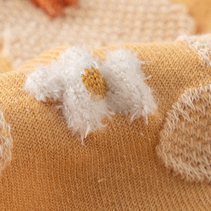Chaussettes pour femmes à fleurs brodées, tricotées, respirantes, pour un usage quotidien, style printemps, plusieurs options de couleurs - Product Image 5