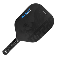 Raquettes de pickleball en fibre de carbone thermoformées entièrement personnalisables OEM ODM, prix de gros, poignée en PU premium, noyau en nid d'abeille polymère