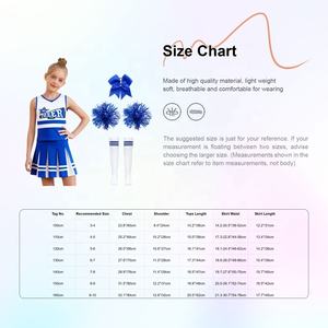 Tenues de cheerleading pour filles, 5 pièces, séchage rapide, vente en gros, ensemble de costumes de cheerleaders pour événements et spectacles scolaires - Product Image 6