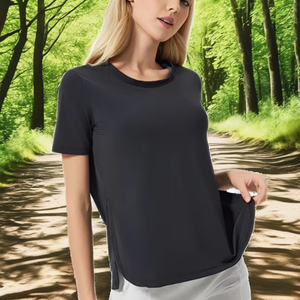 Camiseta larga de entrenamiento para mujer, top elástico y cómodo para entrenamiento de alto rendimiento, fitness y estilo de vida activo - Product Image 4