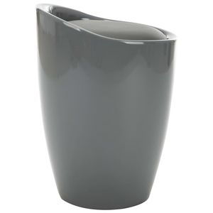 เก้าอี้สตูลหนังเทียมขนาดกลางสีเทาพร้อมพื้นที่เก็บของอเนกประสงค์ - Product Image 3