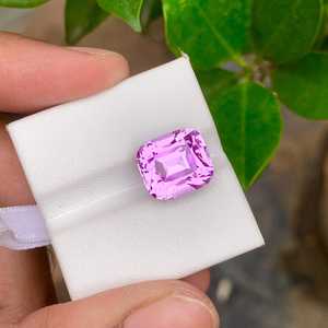 Kunzite naturelle rose, taille coussin, pierre précieuse facettée de qualité supérieure pour la fabrication de bijoux - Product Image 6