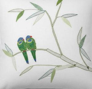 Housses de coussin carrées personnalisées en bambou et coton blanc, brodées, pour usage domestique, lavables, avec fermeture éclair, vente en gros - Product Image 3