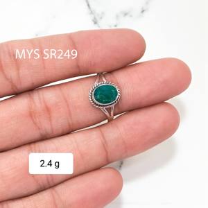 Plata de ley 925, joyería elegante con gemas naturales facetadas de corte esmeralda en engaste de bisel, clásica y delicada, al por mayor para mujer. - Product Image 1