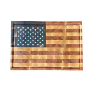 Artículos Populares: Tabla de Cortar de Madera de Acacia Ecológica con Forma de Bandera Americana, 2.0 cm de Grosor, Apta para Lavavajillas, 4 de Julio - Product Image 1