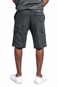 High Quality High Street Gym Quick Dry Cotton Cargo Shorts for Men-Breathable Fleece Comfort Elastic Waistband Long Drawstring - Product Image 4