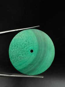 Natural Malachite Watch Dial : 31.50 mm Round One Sided Polished Watch <b>Face</b> - Product Image 4