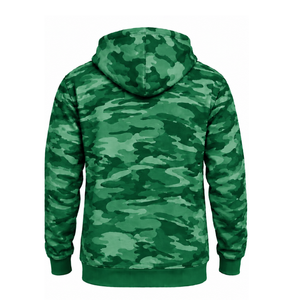 Sweat à capuche camouflage vert forêt pour homme, imprimé personnalisé, en molleton, avec poche kangourou, cordon de serrage, manches longues, vêtement de sport décontracté - Product Image 2