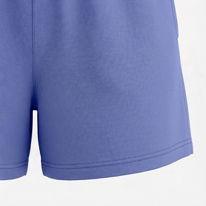 Ensemble 2 pièces pour femmes, t-shirt à manches courtes en tricot uni à coupe ample et short au-dessus du genou, col rond, décontracté, pour le printemps et l'été - Product Image 6