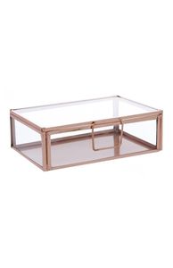 Handmade Customized <b>Heart</b> <b>Shape</b> Decorative Metal & Glass Storage <b>Boxes</b> With Metal Frame For Jewelry Organizers - Product Image 2
