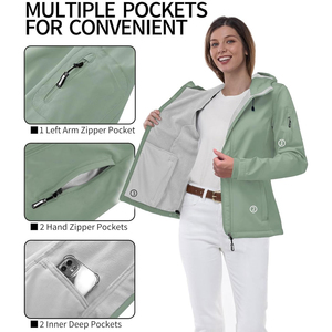 Women Softshell <b>Jacket</b> Premium Travel Hiking Coat Breathable <b>Waterproof</b> Outdoor Clothing Women Softshell <b>Jacket</b> - Product Image 3