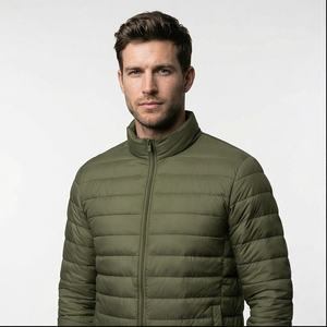 Oem Hombres Peso Ligero Puffer Outdoor Jacket Transpirable Hombres Puffer Chaleco Logotipo Personalizado Full Zip Puffer Jacket Mens Fashion - Product Image 1