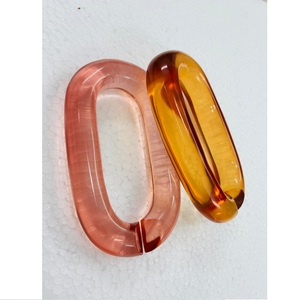 Oval Resin Modern <b>Hanging</b> Waterproof Wall Accents Set Minimalist Decorative Abstract Geometric Chain Links Multi-Functional - Product Image 1