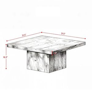 Tavolino da Caffè Quadrato in MDF con Venature del Legno Marrone Chiaro e Superficie Resistente ai Graffi per Soggiorno - Product Image 5