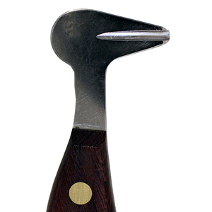 High-Tempered Reusable Veterinary Hoof Buffer with Dark Wood Handle and Precision <b>Brass</b> <b>Nails</b> for Horse Care-Farrier Tools - Product Image 4