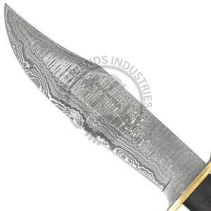 Nouvelle édition Couteau de chasse Bowie en acier Damas à lame pleine de 14 pouces, couteau de collection à lame fixe tranchante pour le camping en extérieur et la survie - Product Image 3