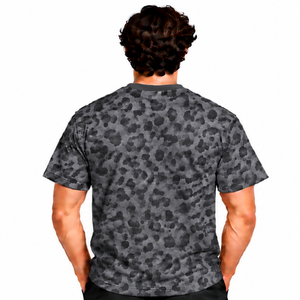 Charcoal Gray <b>Leopard</b> <b>Print</b> T <b>Shirt</b> Short Sleeve Casual Fashion Crew Neck Pattern Tee Lightweight Soft Streetwear Everyday Wear - Product Image 2