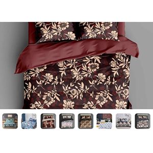 Parure de lit 4 pièces en coton perlé Queen 90x100 pouces avec couette imprimée pour hôtel et maison, incluant des taies d'oreiller Super King et Twin - Product Image 1