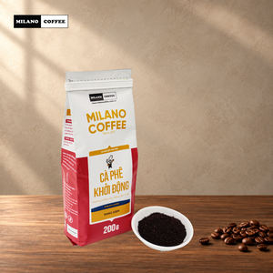 กาแฟโรบัสต้าบดมิลาน โคอิ ตง เวียดนาม 200 กรัม ดัก ลัค คั่วเข้ม รสขม อายุการเก็บรักษา 1 ปี รับผลิตแบบ OEM - Product Image 1