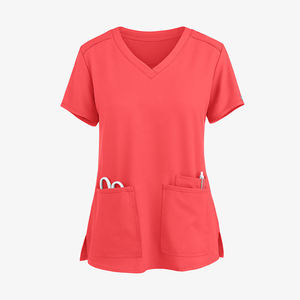 New Style <b>Scrub</b> <b>Tops</b> For Women Nurse Uniform Jersey Fabric Breathable Summer Hospital <b>Scrubs</b> Customizable <b>Tops</b> For Women - Product Image 2
