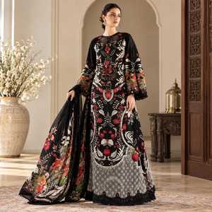 Long <b>Kaftan</b> <b>Dress</b> For Women Floral Printed Modest Maxi Abaya Style Ethnic Wear Muslim Fashion Loose Fit Full Sleeve Resort - Product Image 1