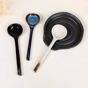 Cuillère en céramique à long manche pour la cérémonie du thé japonaise, accessoires de thé, cuillère à soupe, livraison en une seule pièce uniquement via UO - Product Image 3