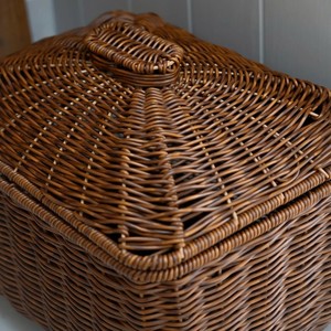 Cesta de Almacenamiento Rectangular de Ratán Marrón Antiguo al por Mayor con Tapa para Hogar, Hotel, Resort, Dormitorio, Armario, Organizador y Decoración - Product Image 4
