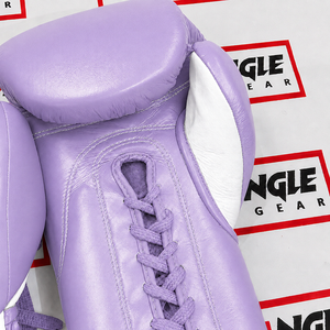 Gants de boxe rectangulaires à lacets, équipement d'entraînement professionnel pour le combat et le sparring, en cuir véritable, fabriqués à la main, pour adultes. - Product Image 3