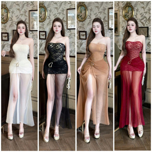 Elegante Vestido Maxi Sencillo y Lavable para Mujer, Estilo Casual y Formal, Cintura Natural, Manga Corta Tipo Polo, en Seda - Product Image 6