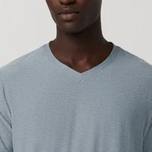 Conception de logo personnalisé, T-shirt pour homme de haute qualité, col en V, impression de logo personnalisé / couleur unie à prix avantageux pour l'été 2026 - Product Image 2