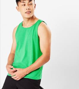 Camiseta sin mangas personalizada para hombre, estilo gimnasio, con corte extragrande en las axilas, verde, para jóvenes - Product Image 2
